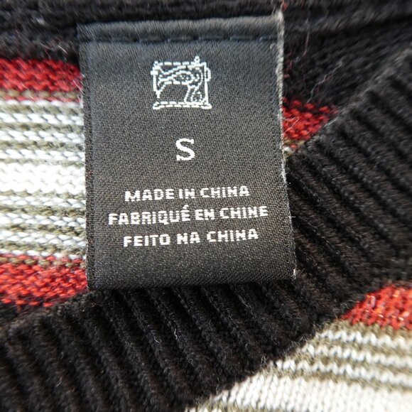 Scotch & Soda Maison Metallic Striped Sweater Lightweight Knit Ribbed Crewneck S - Picture 9 of 10